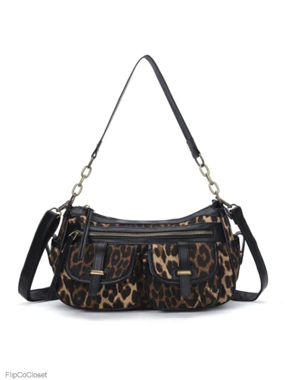 PU Leather Hobo Crossbody Shoulder Bag Adjustable Strap Multi Pocket